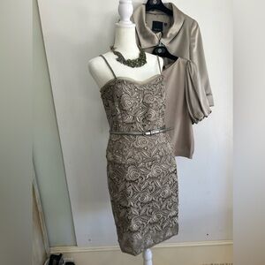 Carlisle 4pc Cocktail Suit: Cami, Skirt, Jacket, Blouse mix & match NWOT Sz 8